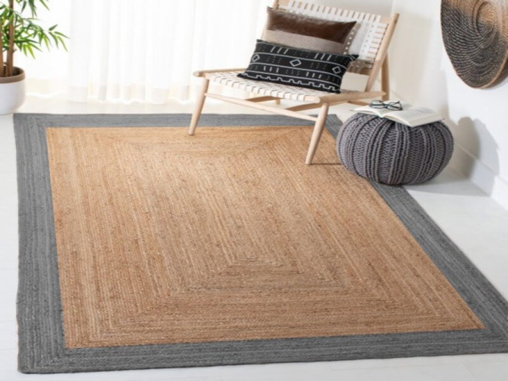 Χαλί Γιούτα Ορθογώνιο Γκρι Βαμβακερό Γαρύφαλλο | Γαρύφαλλο - Λευκά Είδη